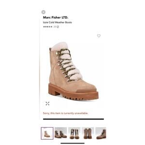 Marc Fisher Izzie Lugsole Ankle Boot Oasis Color